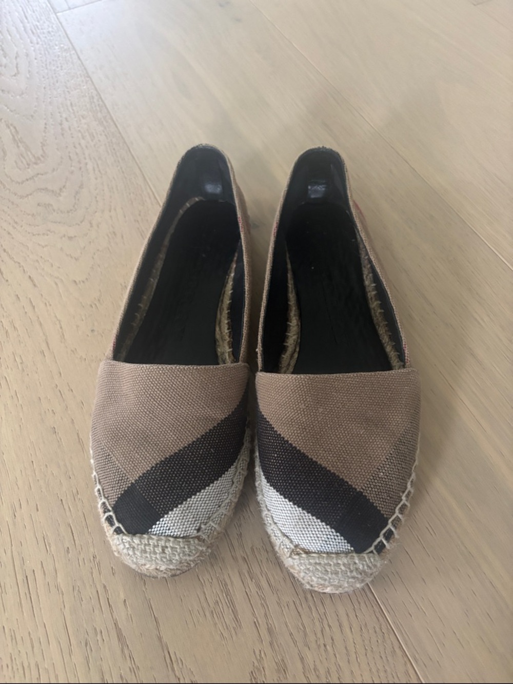 Burberry Canvas Espadrille Flats